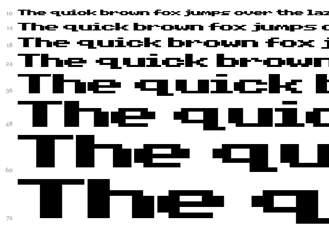 Beeb Mode font waterfall